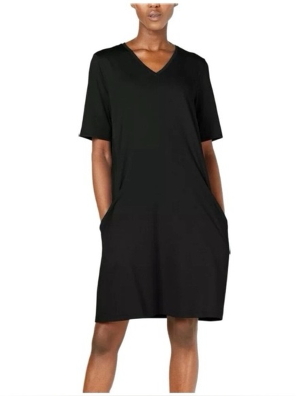 Eileen Fisher Organic Cotton Pocket Dress Petite Large